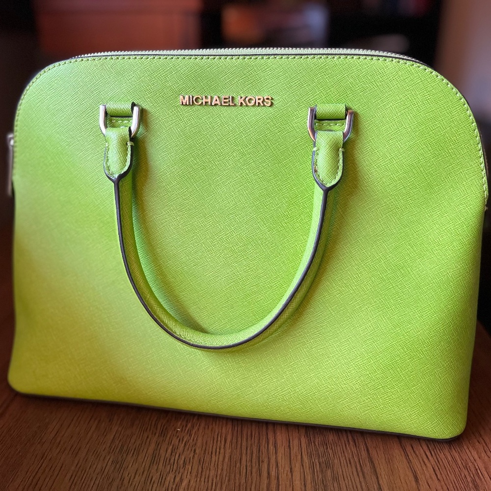 MICHAEL Michael Kors Top Handle Satchel / Handbag - Green